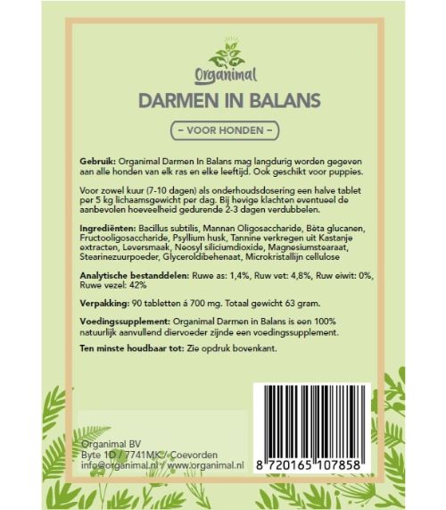 Darmen In Balans Honden Organimal Darmen In Balans Honden Organimal