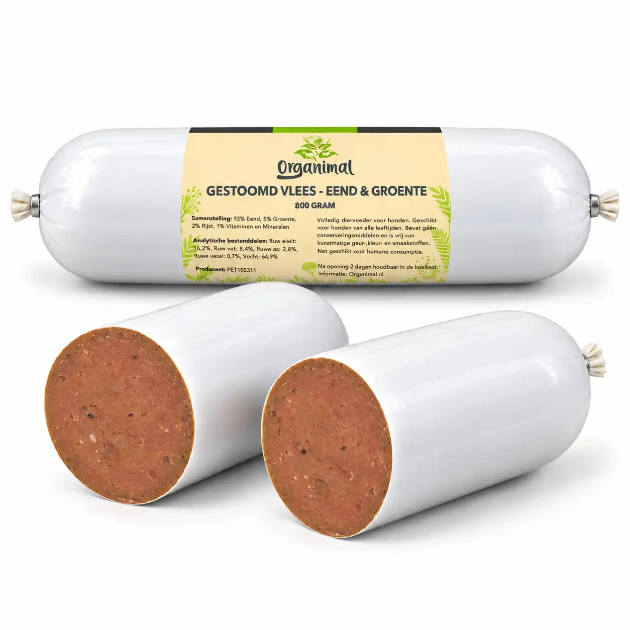 Organimal - Gestoomd Vlees – Eend & Groente