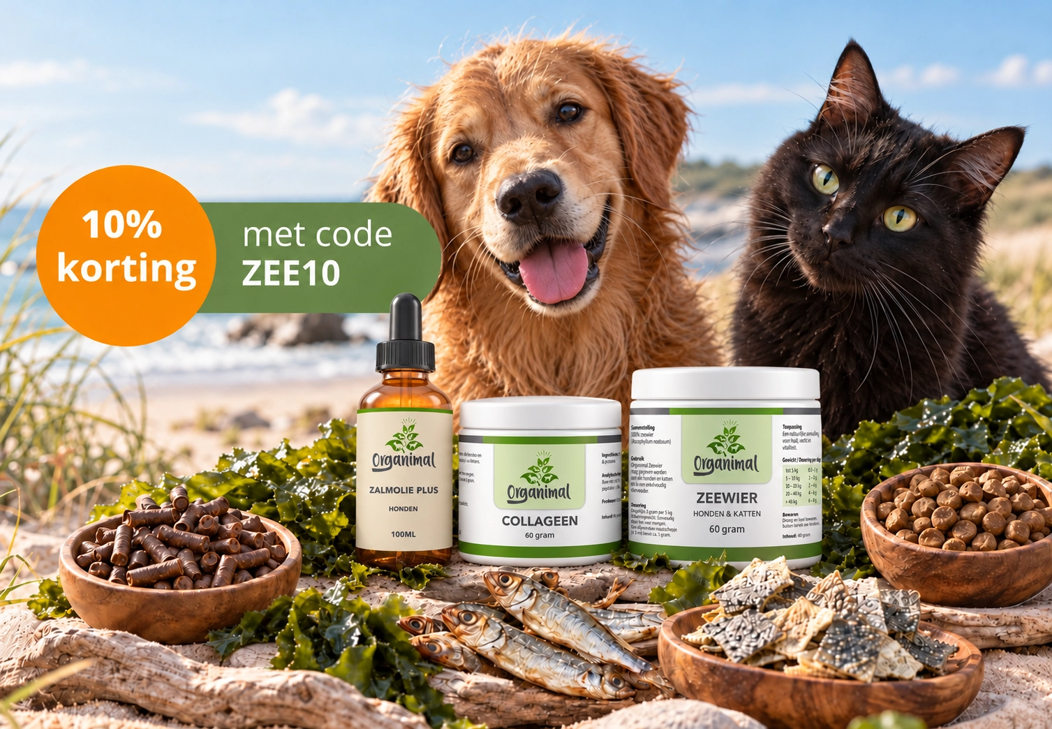 Weekactie: 10% korting op de zeeproducten van Organimal met code ZEE10